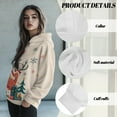 thumbnail image 6 of FOR U DESIGNS Christmas Deer Womens Hoodie Sweater Long Sleeve Loose Pullover Sweatshirt Size M Lightweight Sweatshirts with Hood for Women Activewear Tops Winter, 6 of 7