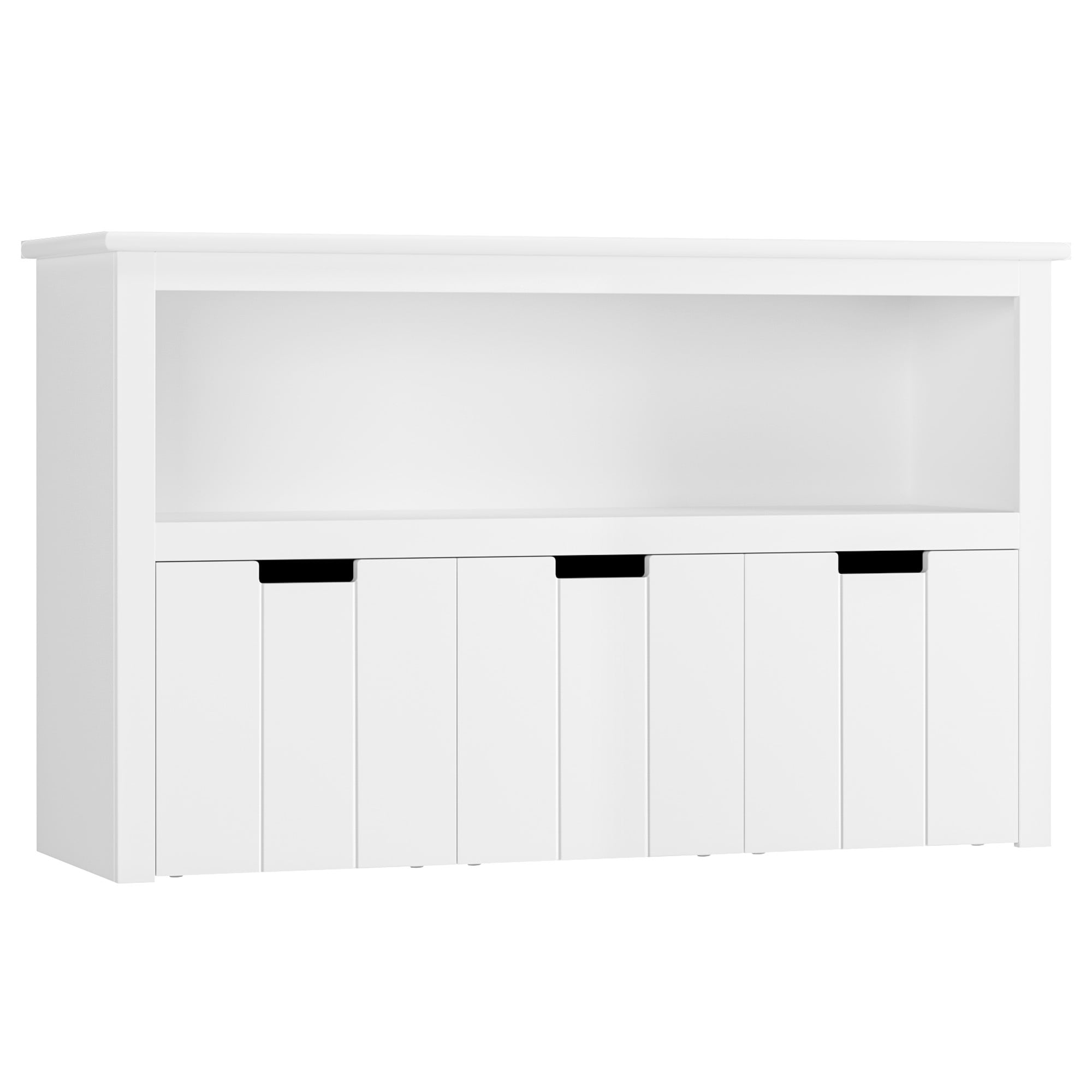 Homfa Kids Toy Storage, Cubes Storage Bins with 3 Drawers, White Toy Box with Shelves and Wheels