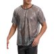 thumbnail image 4 of CAMISETA DE LENTEJUELAS TRANSPARENTES INSPIRADA EN CHIC PARA HOMBRES, CAMISETA BRILLANTE DE MANGA CORTA, T-SHIRT METÁLICA GLITTER M Plata, 4 of 5