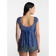 thumbnail image 3 of No Boundaries Babydoll Top with Satin Trim, Women’s XXS-XXL, 3 of 5