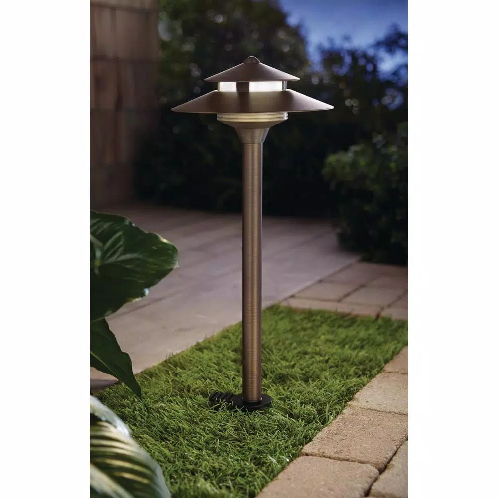 Home Decorators Collection Low-Voltage 3-Watt Brass Outdoor Integrated