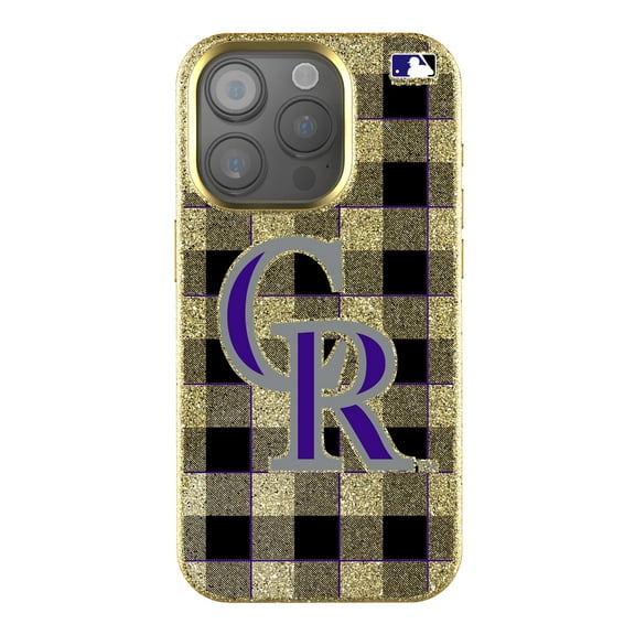 Keyscaper Colorado Rockies Plaid Bling iPhone Case