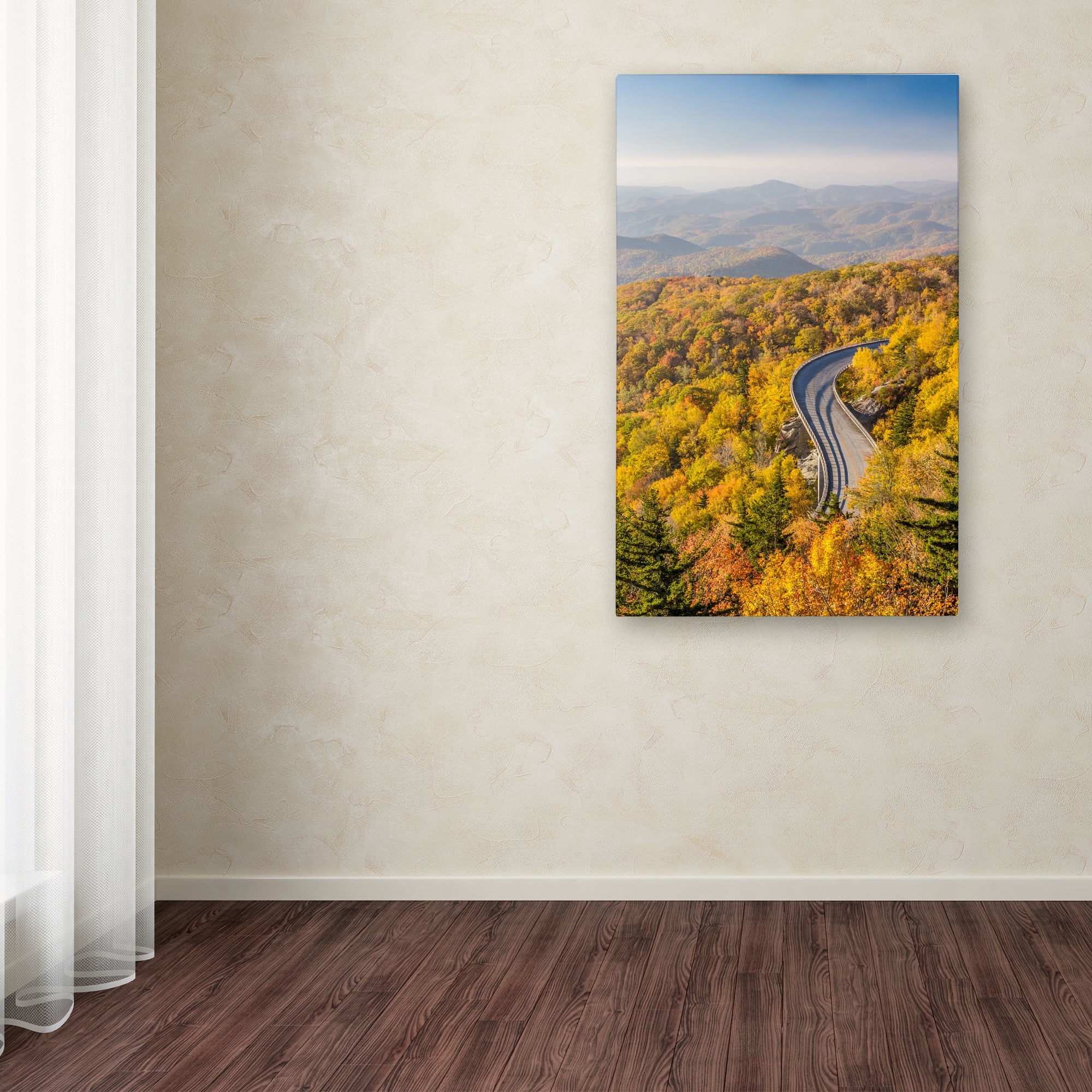 Trademark Fine Art "Blue Ridge Parkway" Canvas Art by Pierre Leclerc