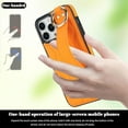 thumbnail image 3 of for iPhone 15 Pro Max Case with Wristband Strap, PU Leather Phone Case with Ring Stand Case for iPhone 15 Pro Max ZWD Orange, 3 of 18