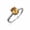 Black Vermeil, variant on Natural Golden Topaz Ring – 925 Sterling Silver, Yellow Oval Cut Topaz, Art Nouveau Style, Jewelry for Her or Him Silver 5