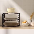 thumbnail image 3 of Organizador de estantes Simple Houseware, 3 niveles, mostrador, esquina, bronce, 3 of 5