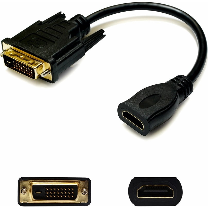 AddOn DVID Dual Link (24+1 pin) Male to HDMI Female Black Adapter
