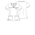 thumbnail image 4 of Adar Indulgence Womens Jr. Fit Stitched Curved V-Scrub Top, 4 of 5