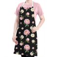 thumbnail image 5 of Pioneer Flower Floral Print Pattern Apron for Women and Men, Cotton Linen Waterproof with Pockets, Adjustable, 33x27 Inch for Kitchen, Gardening, BBQ, Salon, 5 of 6