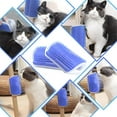 thumbnail image 4 of LQQBOX C-Shaped Hair Brush, 2 Pcs Cat Wall Corner Groomers, Soft Face Scratchers Brush, Corner Massage Comb for Long & Short Fur Cat Owners, All Ages, Unisex (Blue), 4 of 7