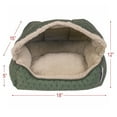 thumbnail image 5 of Vibrant Life Oval Cuddler Pet Bed, Covered, Small, Green 18" x 14" x 12", 5 of 6