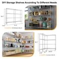thumbnail image 3 of Tcbosik 4-Tier Chrome Metal Shelving Unit, 58"W Adjustable Kitchen Pantry Storage Rack, 1200lbs Weight Capacity, 3 of 10