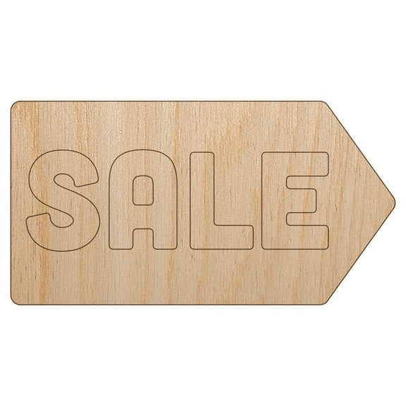 Sale Arrow Sign Wood Shape Unfinished Piece Cutout Craft DIY Projects - 4.70 Inch Size - 1/8 Inch Thick