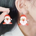 thumbnail image 3 of Christmas Wooden Printed Drop Earrings for Unique Holiday Style, 3 of 5