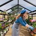 thumbnail image 5 of Amkui Aluminum Large Walk-in Greenhouse for Outdoors, Sliding Door & Ajustable Roof Vent, Polycarbonate Green Houses for Outside Garden,Backyard,Patio,Lawn, 5 of 11