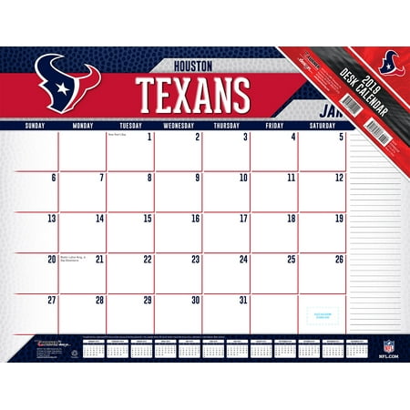 2019 22x17 Desk Calendar Houston Texans Walmart Com