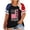 MulticolorA&17^0429L, variant on Fabrcox L-5XL USA 250th Anniversary Shirt 1776-2026 Flag Print 4th of July Shirts for Women Funny Independence Day Freedom Funny Patriotic Shirts for Women