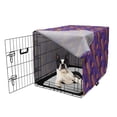 thumbnail image 5 of Leaf Dog Crate Cover, Print of Colorful Tropical Leaves Intertwined Design Night in a Jungle Concept, Easy to Use Pet Kennel Cover Small Dogs Puppies Kittens, 7 Sizes, Quartz Marigold, by Ambesonne, 5 of 6