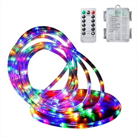 

12 m 100 LEDs Tube Light Outdoor Waterproof Tube Fairy Lights 8 Modes with Remote Control Decoration for Christmas Garden Wedding