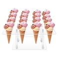 thumbnail image 2 of Soporte de acrílico transparente para helado, para conos de waffle, rollos de sushi, para bodas, bufés, banquetes de cumpleaños, 2 of 3