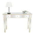thumbnail image 3 of MINKUROW Mirrored Console Table,Beautiful Mirrored Desk,Vanity Dressing Table Makeup Desk for Girls/Women with 3 Drawers,Champagne Gold Console Table at Hallway or Bedroom, (41.73 x 14.96 x 29.92)", 3 of 5