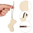 thumbnail image 3 of LOLIPPYY 50pcs Hanging String Decor Yellow Wooden Stocking For Festive Christmas Decorations, 3 of 8