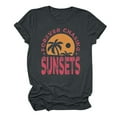 thumbnail image 2 of APEXFWDT Hawaiian Shirts for Women Palm Trees Beach Graphic Tee Tops Summer Vacation Short Sleeve Holiday Tee Shirt, 2 of 3