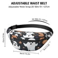 thumbnail image 3 of Fanny Pack Dark Halloween Ghosts Pumpkins and Stars Waist Pack Bag,Running Cross Bag,Waterproof Large Fanny Packs for Women Men for Travel Running Hiking Cycling, 3 of 6