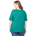 thumbnail image 2 of Woman Within Plus Size Perfect Elbow-Sleeve Square-Neck Tee, 2 of 6