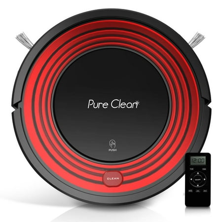 Pure Clean PUCRC95 - Smart Robot Vacuum - Automatic Floor Cleaner with Dry Mop, Sweep, Dust & Vacuum (Best Vacuum For Dog Hair And Allergies)