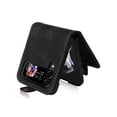 thumbnail image 3 of TECH CIRCLE Wallet Phone Case For Samsung Galaxy Z Flip 5,Premium PU Leather High-quality Durable Shockproof Full Body Protective Phone Cover With Magnetic Buckle Flip Card Pocket Case,Black, 3 of 8