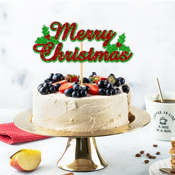 EGNMCR Christmas Decorations, Christmas Gifts Christmas Party Cake Dessert Topper Christmas Themed Party Cake Decoration Cake topper