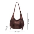 thumbnail image 3 of Bolso de piel sintética convertible tipo cartera con correa cruzada superior,bolso de hombro de textura suave para mujer,de inspiración vintage,para llevar en la mano o cruzado,bolso de uso, 3 of 7