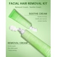 thumbnail image 5 of Painless Facial Hair Removal Cream for Women -   2-in-1 Kit with  Cream | Upper Lip & Chin Hair Remover | At- Depilatory (4 Min, 7 Days Smooth),2.03 Fl Oz, 5 of 6