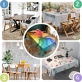 thumbnail image 4 of Colorful Ink Pattern Rectangle Tablecloth 60"x84",Waterproof Polyester Rectangle Table Cloth, Wipeable Spillproof Polyester Tablecloth for Dining, Camping, Indoor and Outdoor, 4 of 5