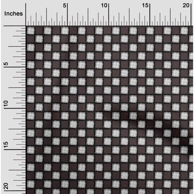 oneOone Cotton Flex Fabric Check Ikat Print Fabric By The Yard 40 Inch Wide