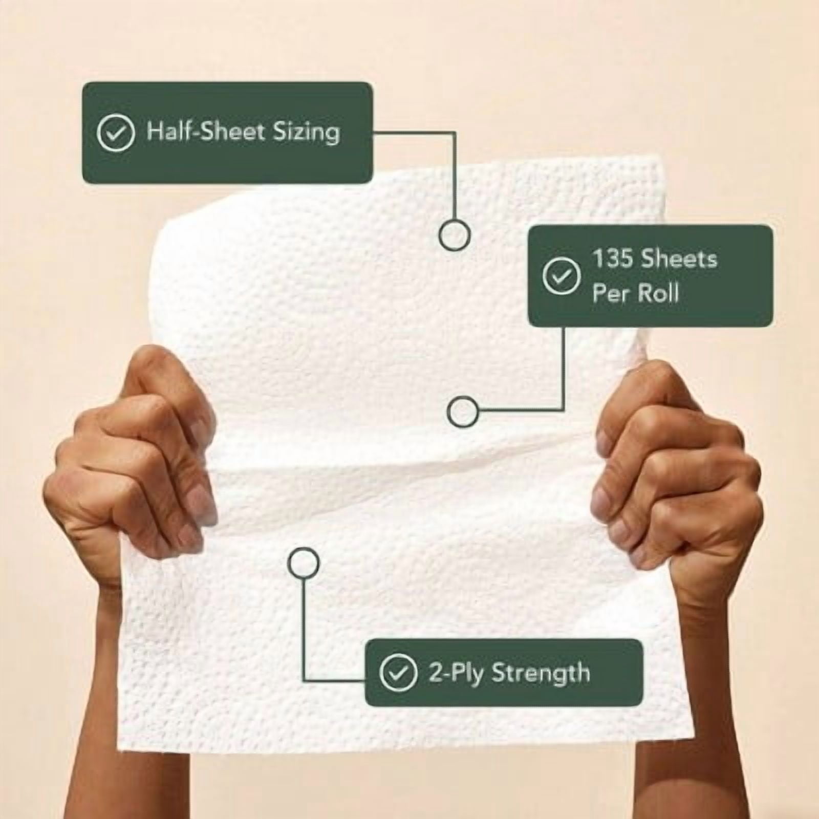 6pk Bamboo Paper Towels - Mega- 2-Ply - 135 Sheets