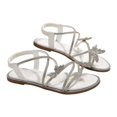 thumbnail image 3 of Bibifish Womens Flat Sandals Sparkly Elastic Slingback Rhinestone Butterfly Flat Sandals Summer Everyday Casual Street Wear Flat Sandals, 3 of 9