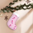 thumbnail image 4 of Cauagu Pink Scarf Snowman for Christmas Stockings,1-Pack Large Xmas Stocking Holiday and Farmhouse Stocking Fit for Christmas Holiday Party Decoration(17.7*11 Inch), 4 of 7
