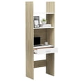 thumbnail image 4 of Charmma Book Cabinet White and Sonoma Oak 23.6"x13.8"x70.9" Chipboard, 4 of 8