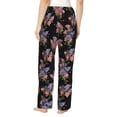 thumbnail image 3 of Goofa Bouquet Printed Soft Pajama Pants for Women, Wide Leg Comfy Casual Lounge Yoga Pants-Medium, 3 of 9