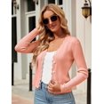 thumbnail image 4 of Shermia Womens Cropped Cardigan Knit Shrugs for Dresses Tops V Neck Button Down Cardigans Sweaters, 4 of 8