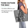 thumbnail image 2 of Disketp Optical Zebra Illusion Bolsa Tote Estampada para Mujer, Bolso de Hombro y de Mano para Compras y Viajes, 2 of 8