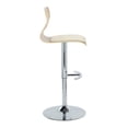 thumbnail image 3 of Folia Adjustable Bar Stool, Chrome Bar Stools, Bar Chairs, Swivel Bar Stools, Bar Stools Set of 2, 3 of 7