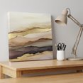 thumbnail image 4 of Ships Next Day Canvas Wall Art 8"x8", Marble Brown Gold Wood Framed Canvas Print Painting, Abstract Watercolor Geometric Rock Ready to Hang Small Picture Wall Decor for Home Bathroom Nursery Kitchen, 4 of 9