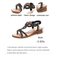 thumbnail image 5 of Rokment Women's Sparkling Rhinestones Wedge Heels Slingback Dressy Sandals Indian Bride Wedding Bling Elastic Ankle Strap Slip on Mid Heels Summer Dress Shoes Black Size 6, 5 of 8