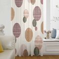 thumbnail image 5 of Abstract Geometric Sheer Curtains 63 Inches Long, Farmhouse Vintage Polka Dot Red Brown Light Filering Curtains, Breathable Simi Curtain Privacy Drapes for Living Room Bedroom Window Treatment, 5 of 9