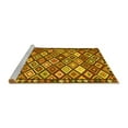 thumbnail image 2 of Ahgly Company Machine Washable Indoor Round Oriental Yellow Traditional Area Rugs, 6' Round, 2 of 4