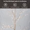 thumbnail image 6 of Birch Christmas Trees with Warm LED Lights, SEGMART Artificial Christmas Trees Set with 6FT+5FT+4FT White Birch, Christmas Decorations with PE Stand for Home, White, SS039, 6 of 9