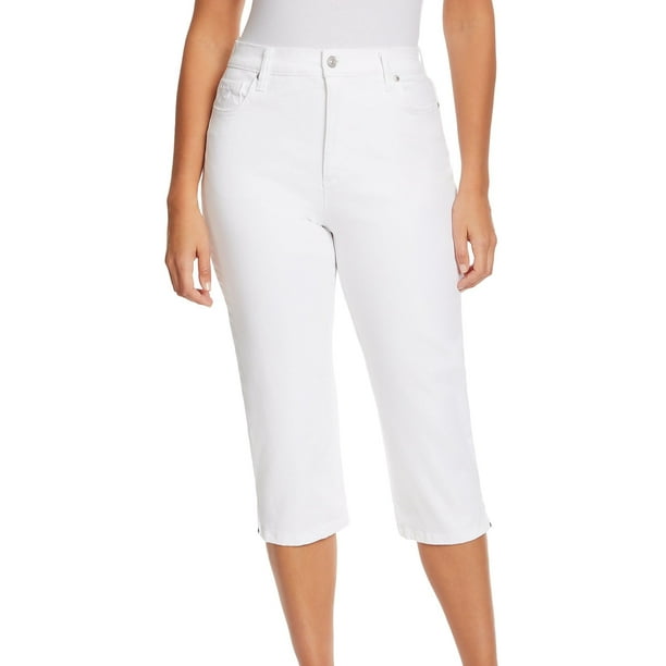 Jeans Capri Amanda Gloria Vanderbilt Para Mujer Vintage Blanco
